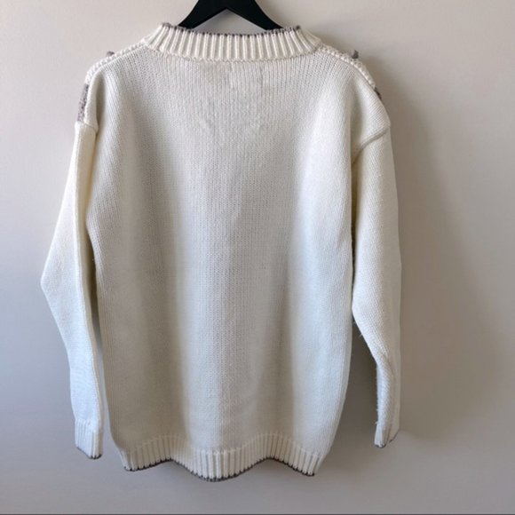 Vintage Knitted by hand Crewneck Sweater - Picture 2 of 5